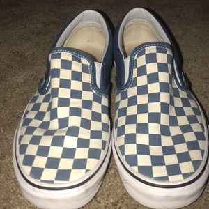 Blue checkered vans!